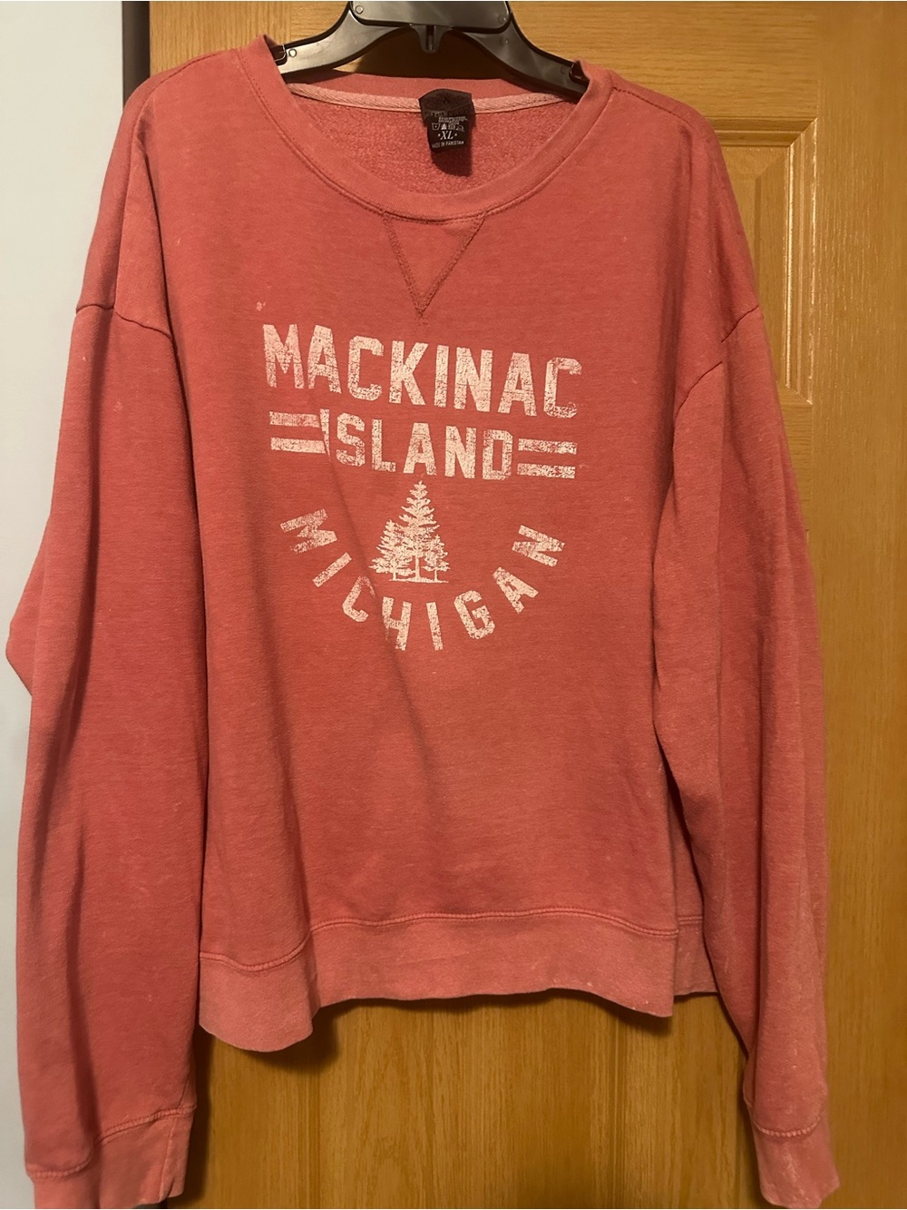 Mackinac Island Michigan Vintage-Style Rose Sweatshirt - Picture 1 of 2